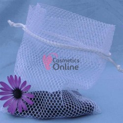 Saculet alb din plasa pentru incalzirea pietrelor vulcanice, 11x11 cm, art P1379